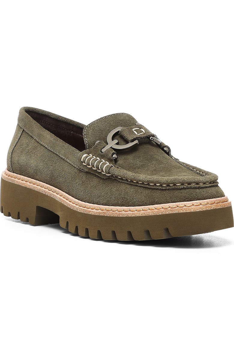 Donald Pliner Helioci Moc Toe Loafer, Main, color, Military G