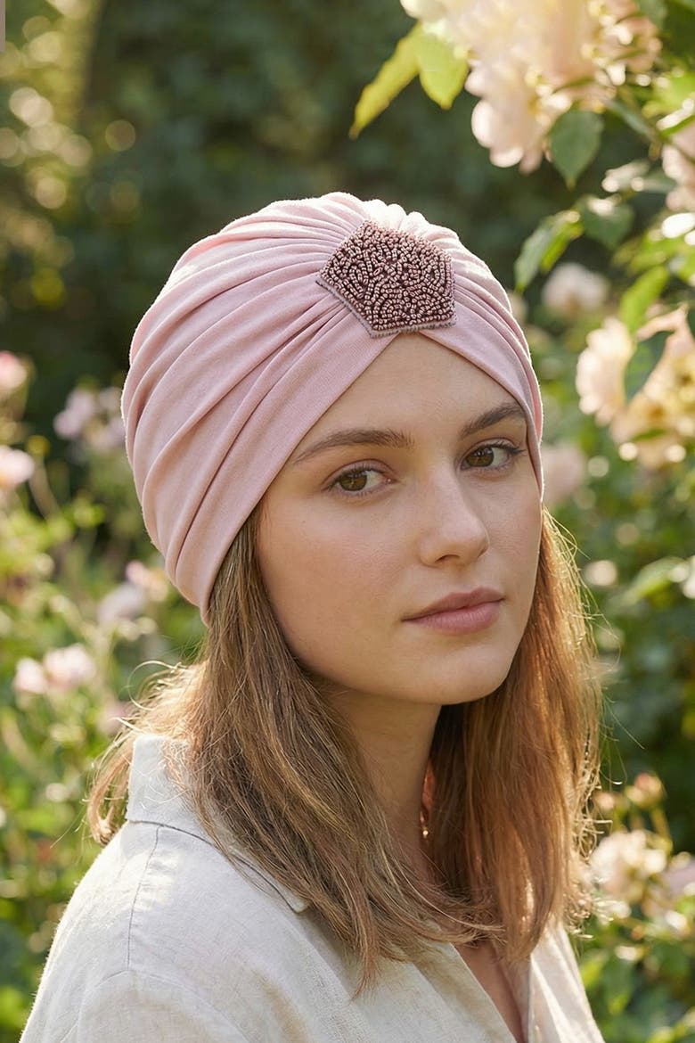Rose Gold Glimmer Headwrap, Alternate, color, Pink