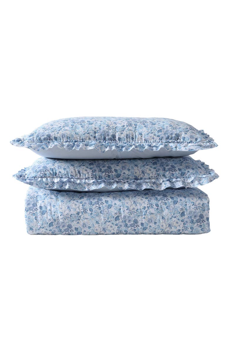 Laura Ashley Quartet Quilt & Sham 3-Piece Set, Main, color, Cashmere Blue