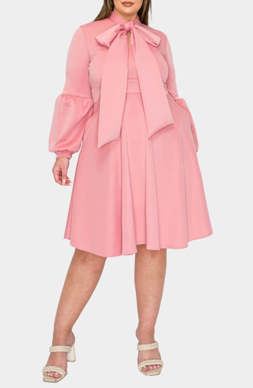 L I V D Carina Donna Fit & Flare Midi Dress In Light Mauve
