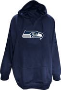 FANATICS Women's Fanatics College Navy Seattle Seahawks Plus Size V-Neck Pullover Hoodie