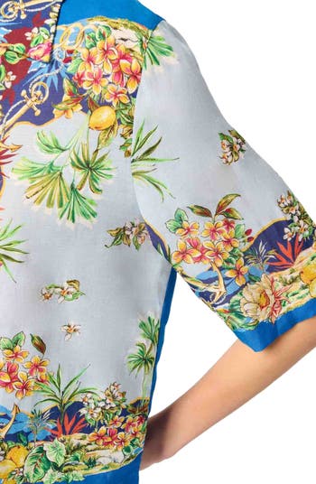 Patterned cropped shirt