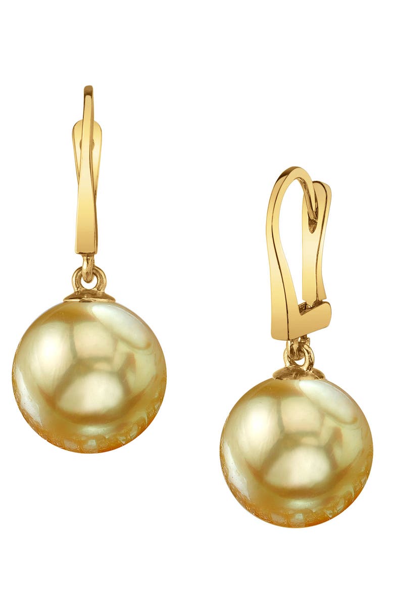 Golden Pearl Classic Elegance Earrings, Main, color, Yellow Gold