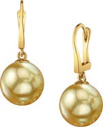 The Pearl Source Golden Pearl Classic Elegance Earrings