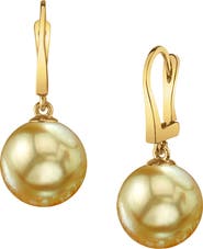 The Pearl Source Golden Pearl Classic Elegance Earrings