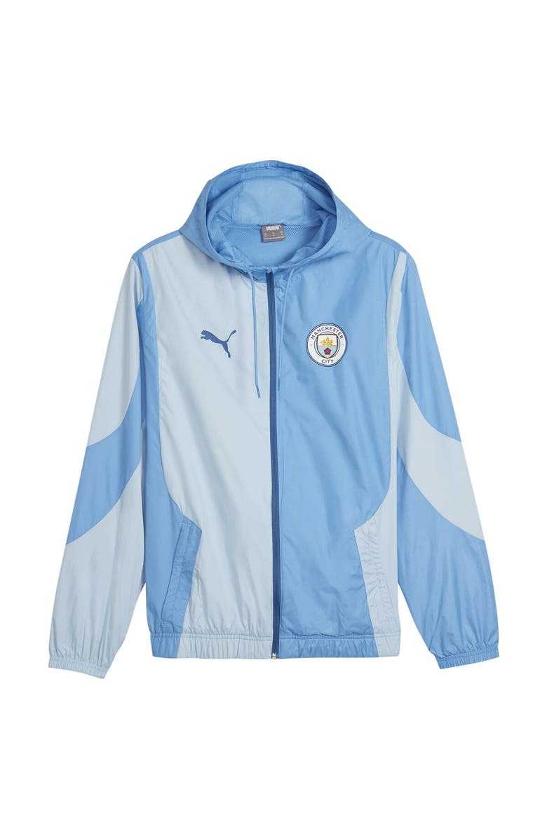 PUMA Men's Puma Blue Manchester City 2023/24 Pre-Match Full-Zip Hoodie Jacket, Alternate, color, Blue