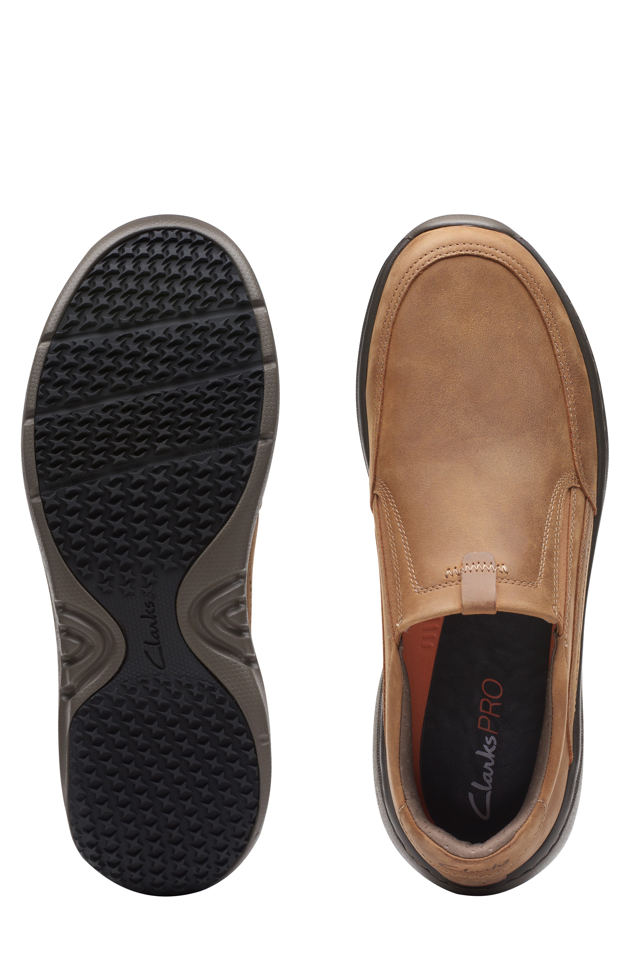 Pro Step Slip Resistant Loafer, Alternate, color, BEESWAX LEATHER
