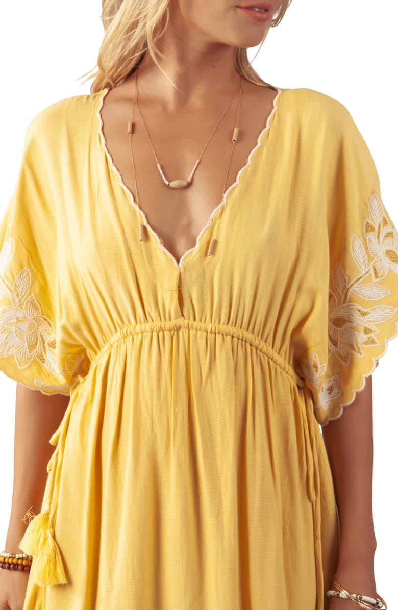 Rip Curl Sweet Escape Embroidered Midi Dress, Alternate, color, 