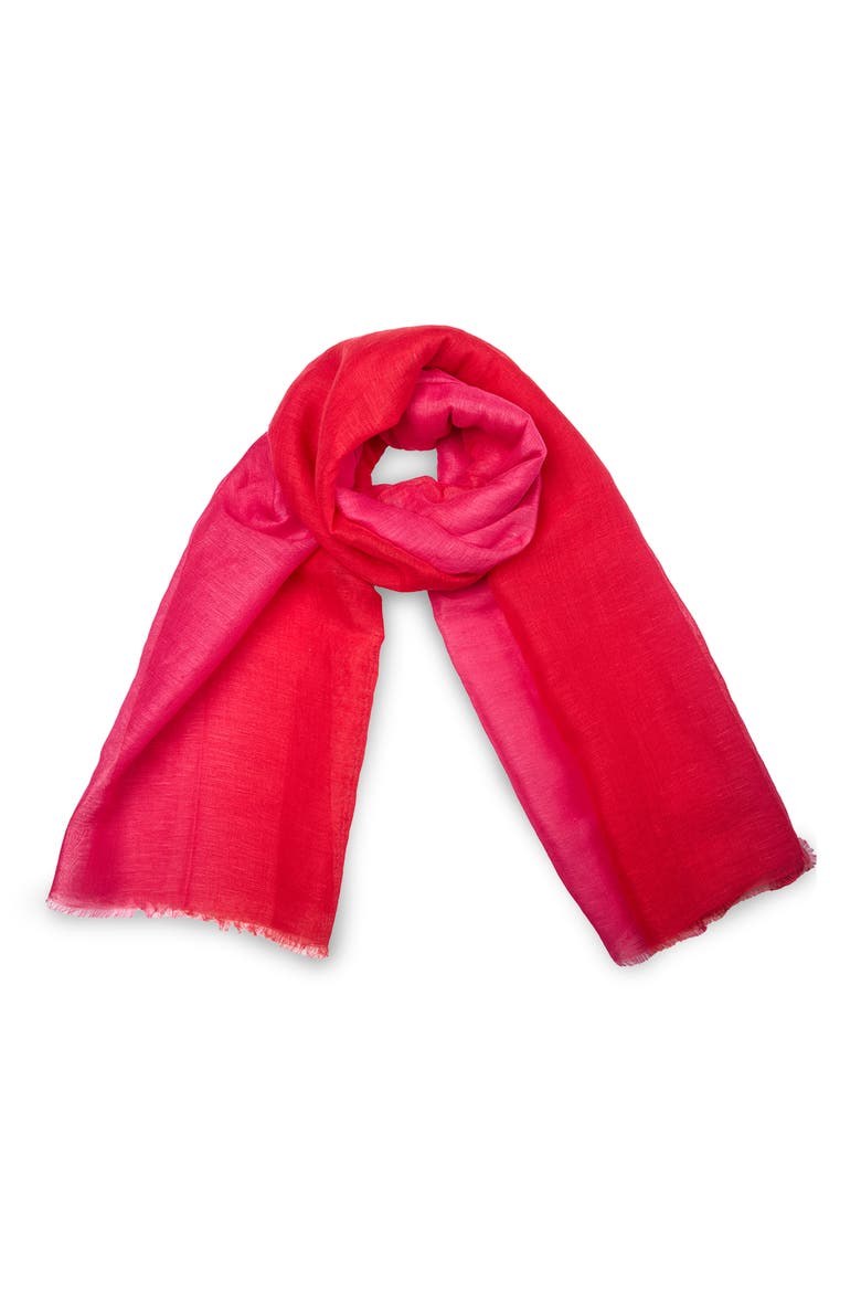 Two-Tone Linen Scarf, Main, color, PINK