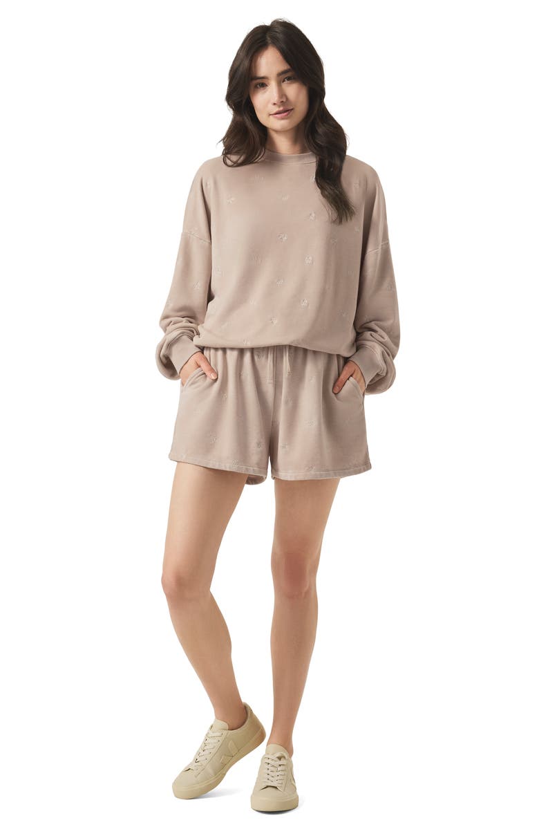 Splendid Elise Embroidered Lounge Shorts, Alternate, color, 