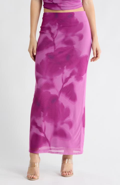 Mesh Maxi Skirt
