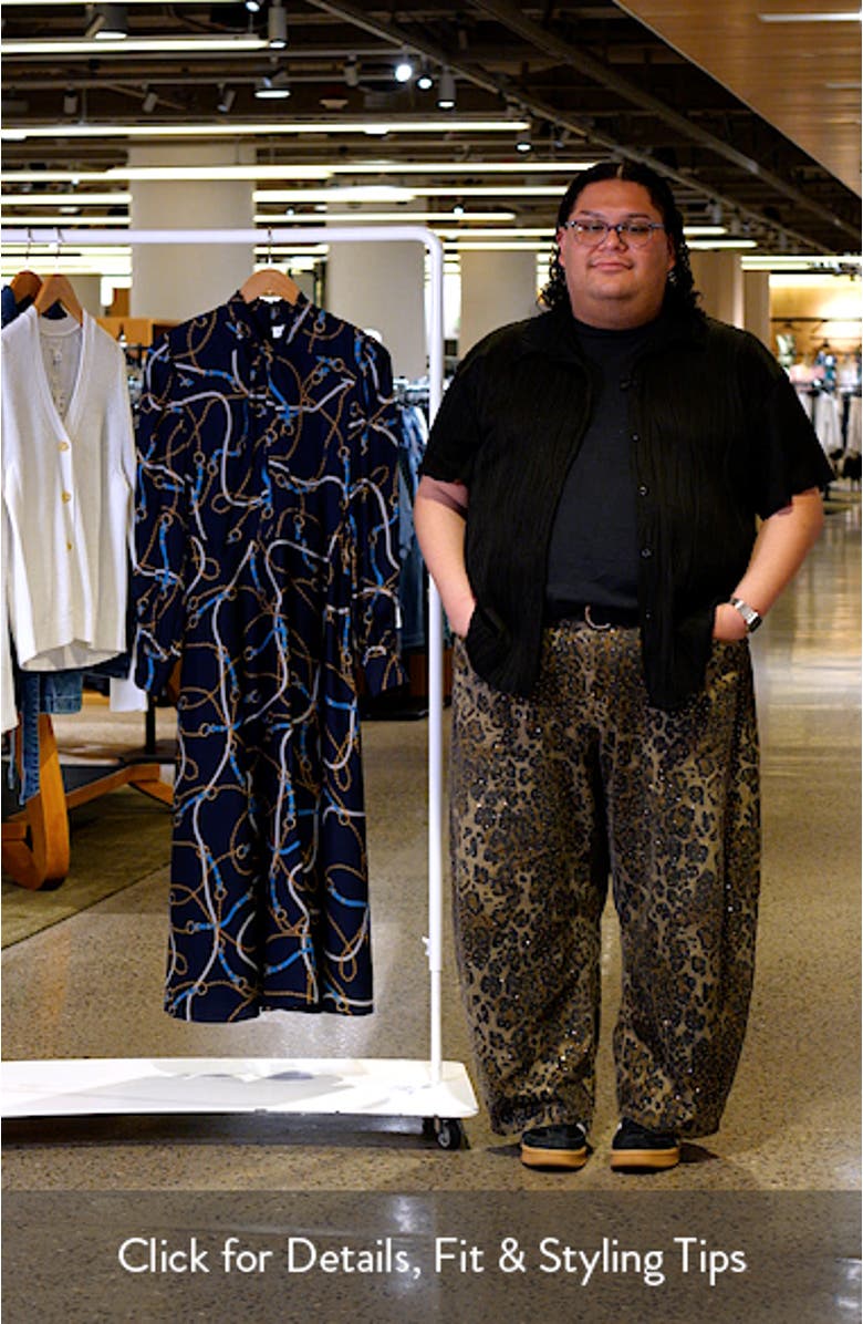 The Raquel Placed Floral Long Sleeve Silk Blend Dress, sales video thumbnail