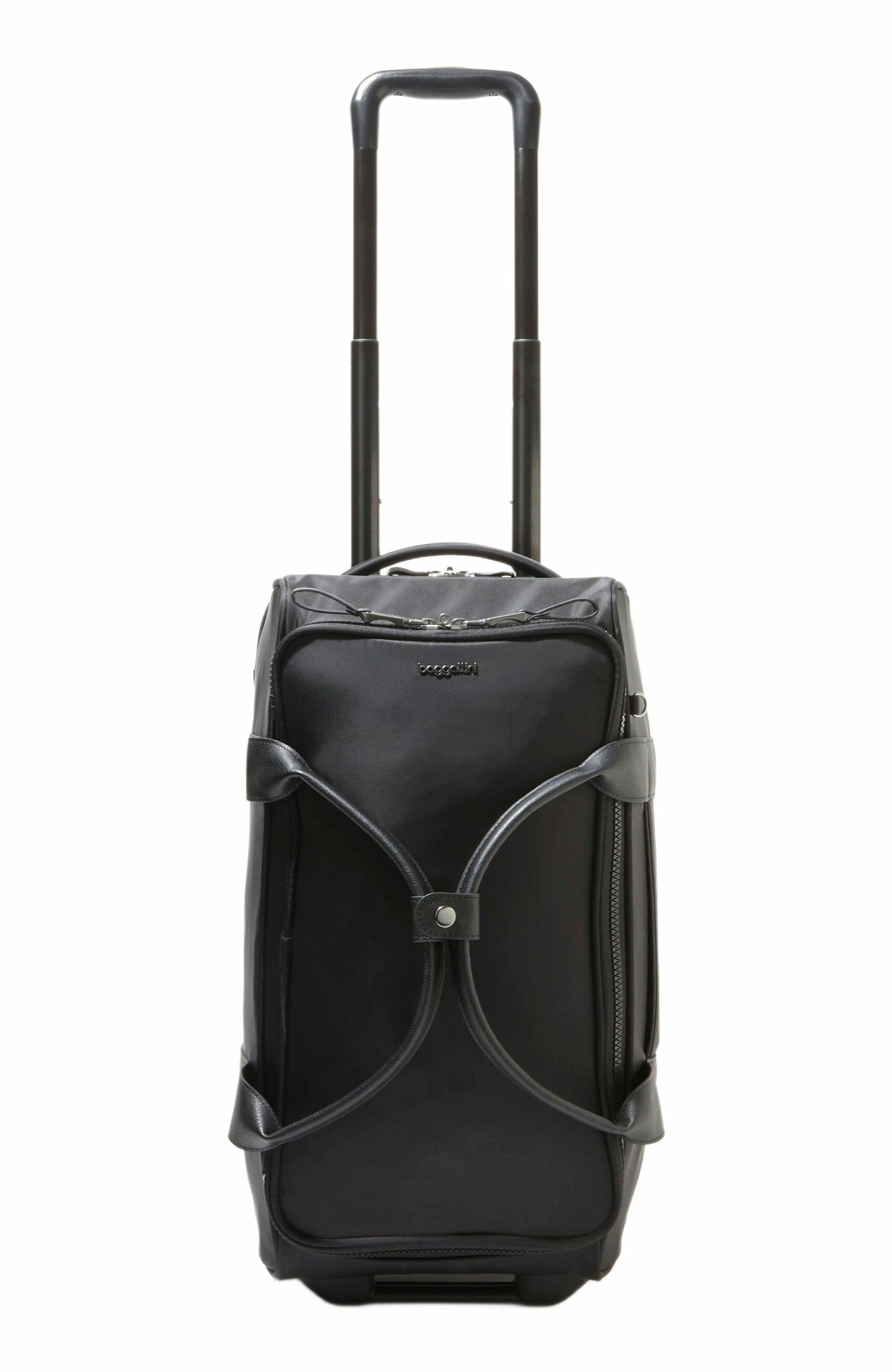 BAGGALLINI Gramercy Carry-On Travel Roller Duffel Bag, Alternate, color, Black