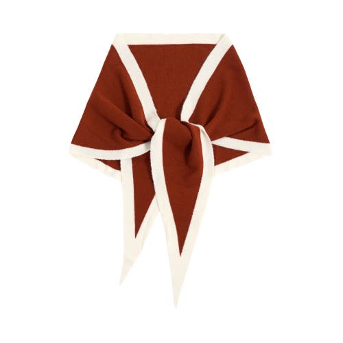 Lost Pattern Nyc "triangle Frame" Cashmere Triangle Scarf In Brown