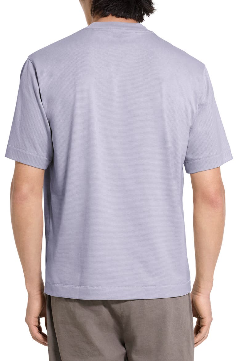 Relaxed Stripe Cotton Blend T-Shirt, Alternate, color, GRAY LILAC