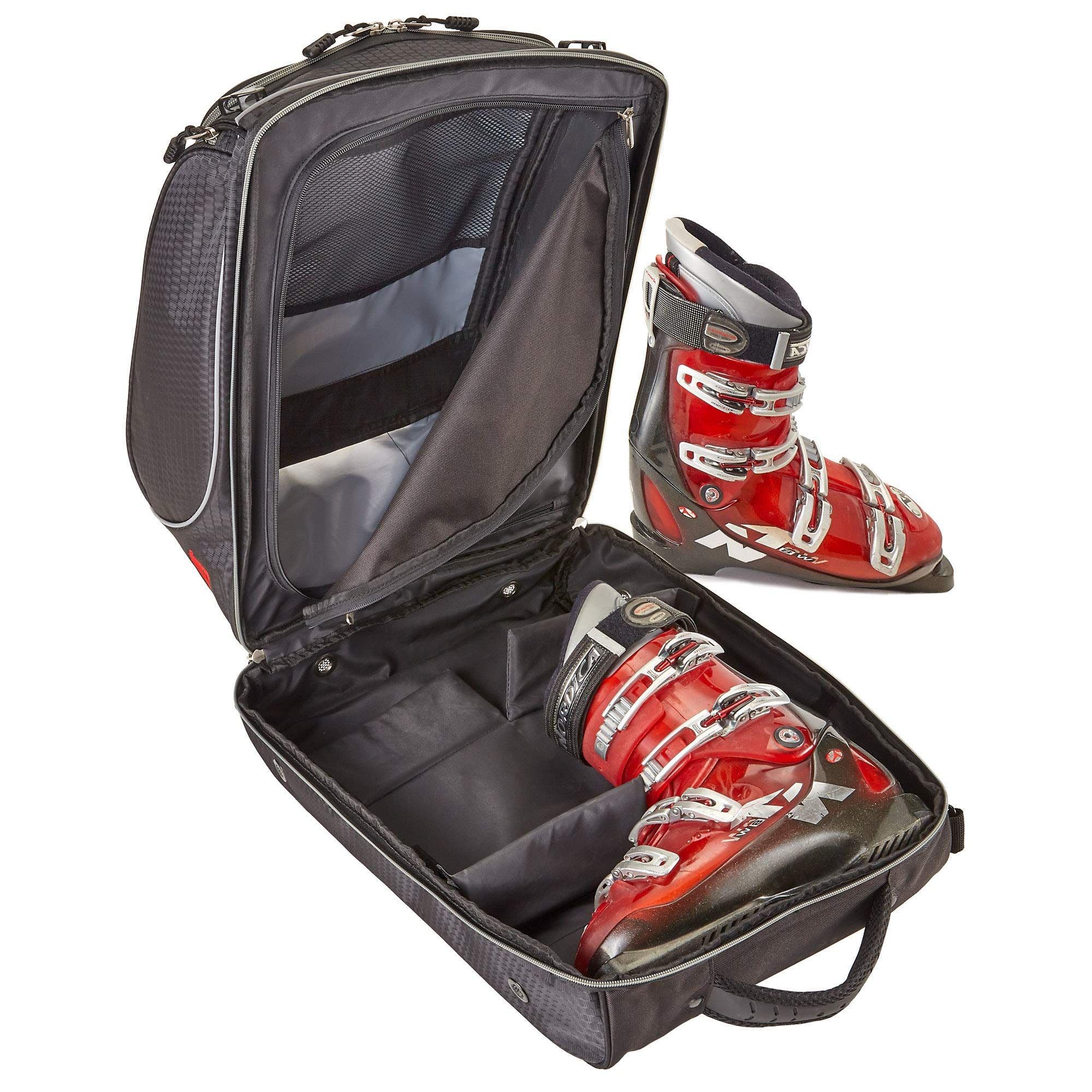 Athalon "Onboard" Convertible Boot Bag, Alternate, color, Black/Silver