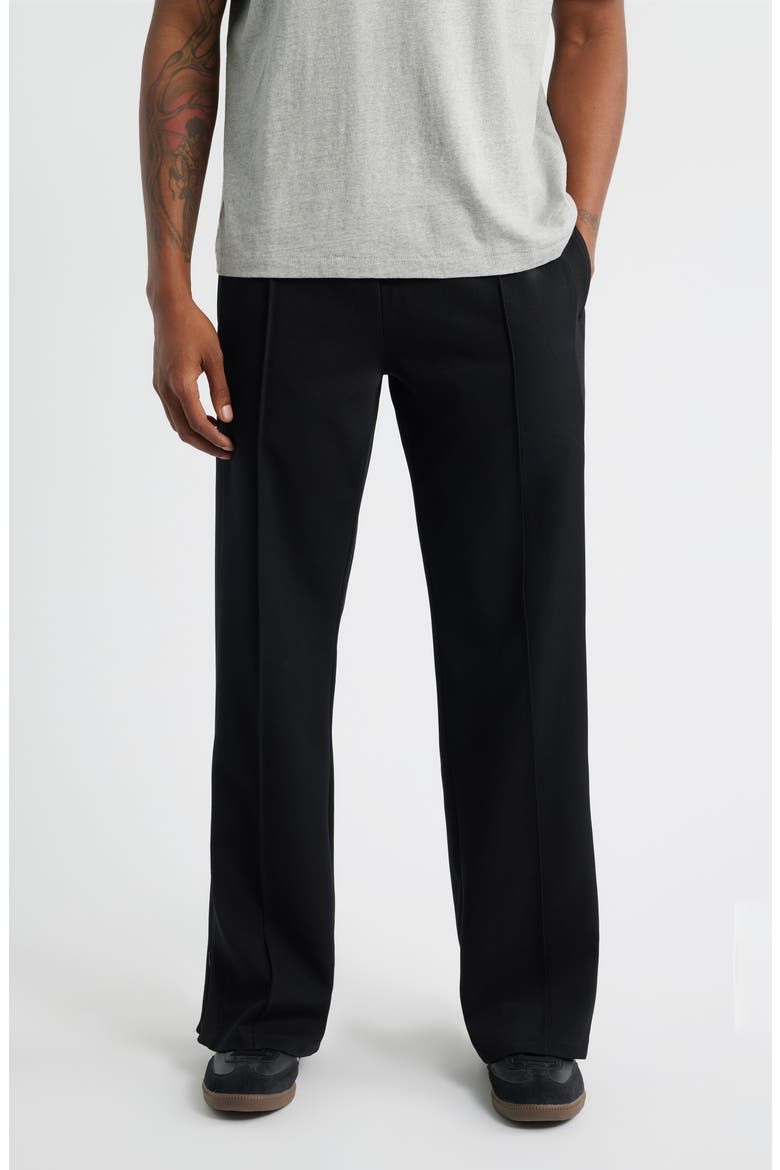 Notte Knit Track Pants, Main, color, BLACK