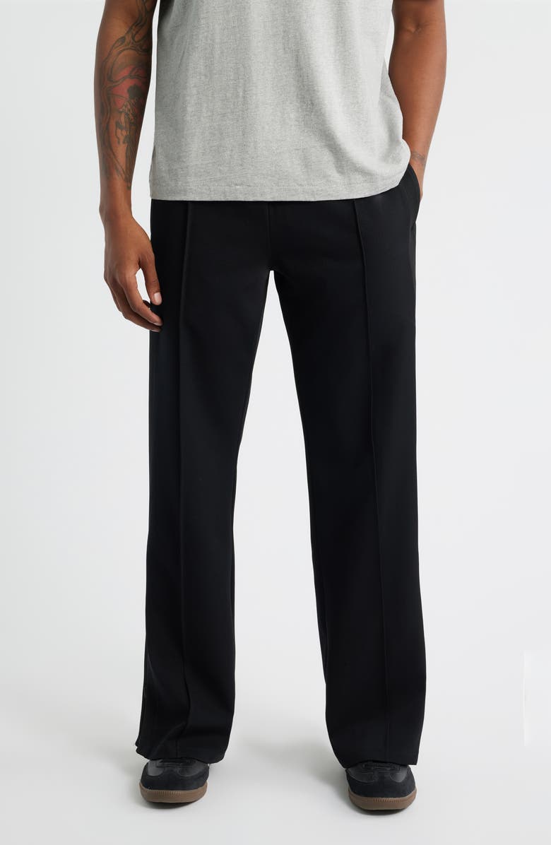 SANTO STUDIO Notte Knit Track Pants, Main, color, Black