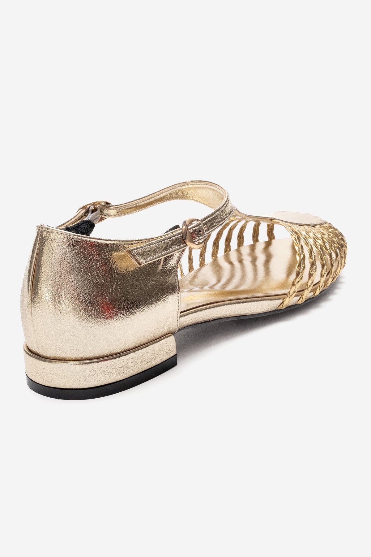 Onos Woven T Strap Sandal, Alternate, color, Gold