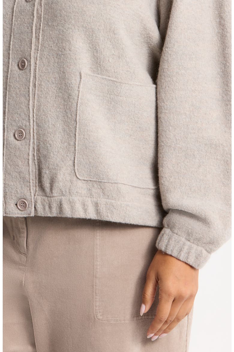 Wool Stand Collar Jacket, Alternate, color, TWINE