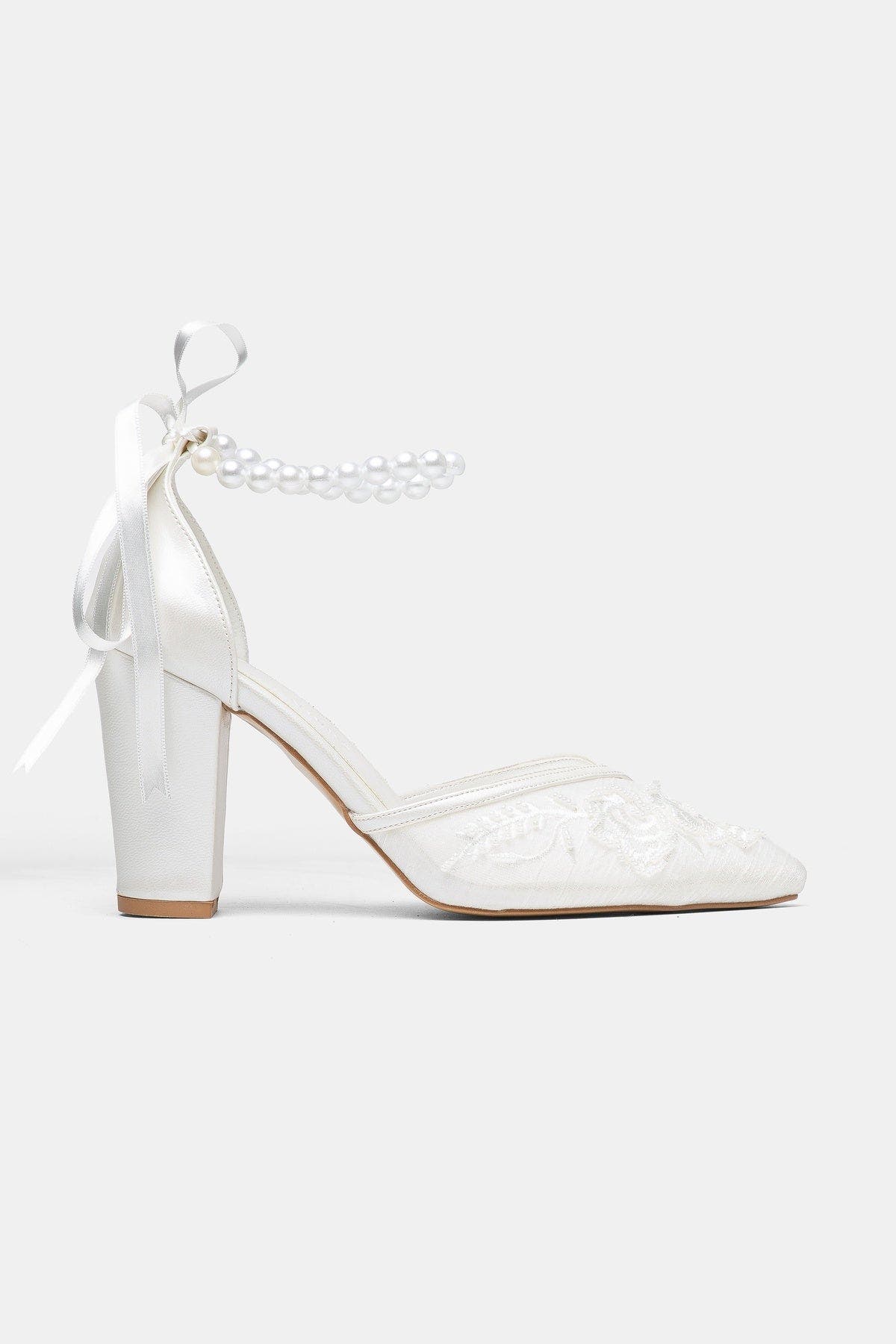 Odeline Block Heel Bridal Pump, Alternate, color, Ivory