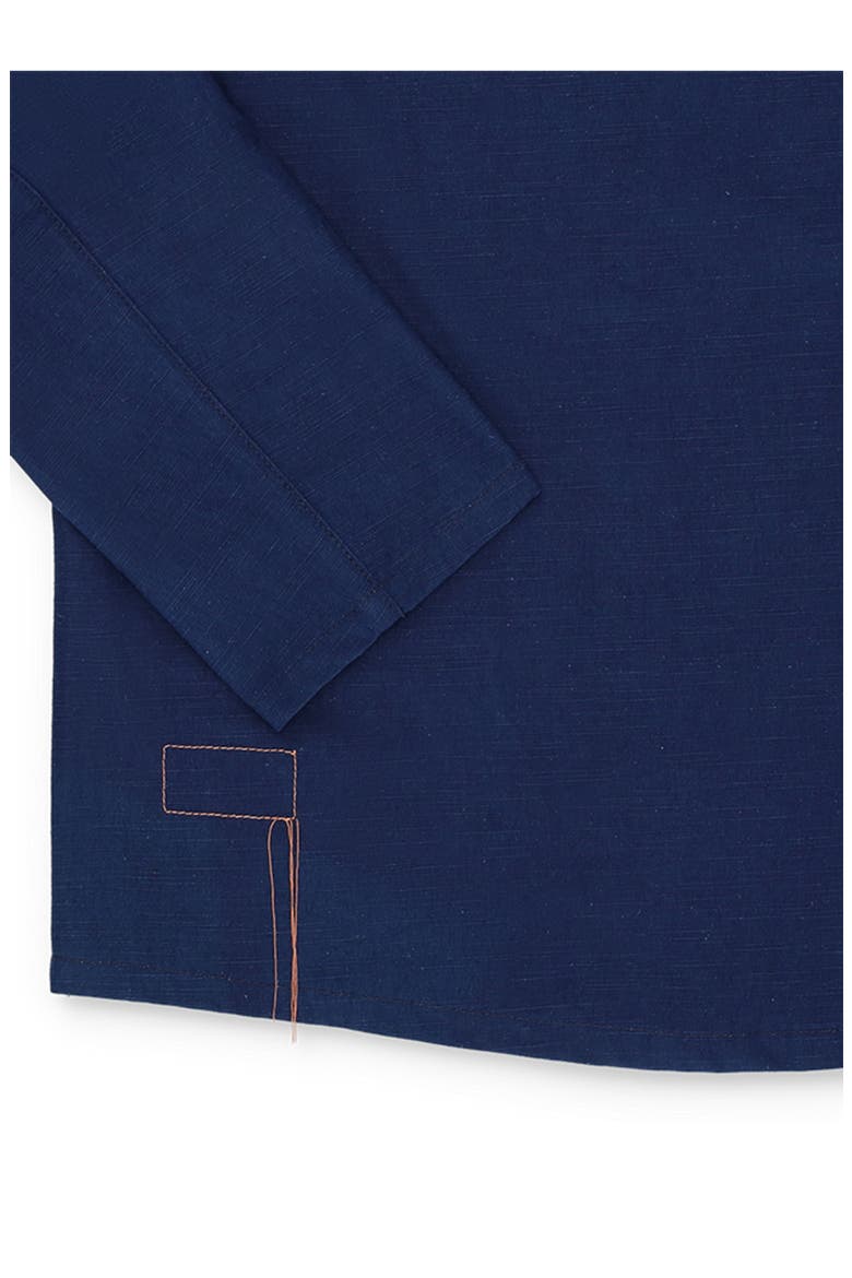 Perno Double-Breasted Slub Cotton Jacket, Alternate, color, INDACO