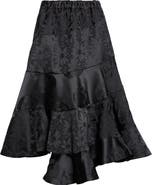 Comme des Garçons Comme des Garçons Floral Jacquard Tiered Midi Skirt