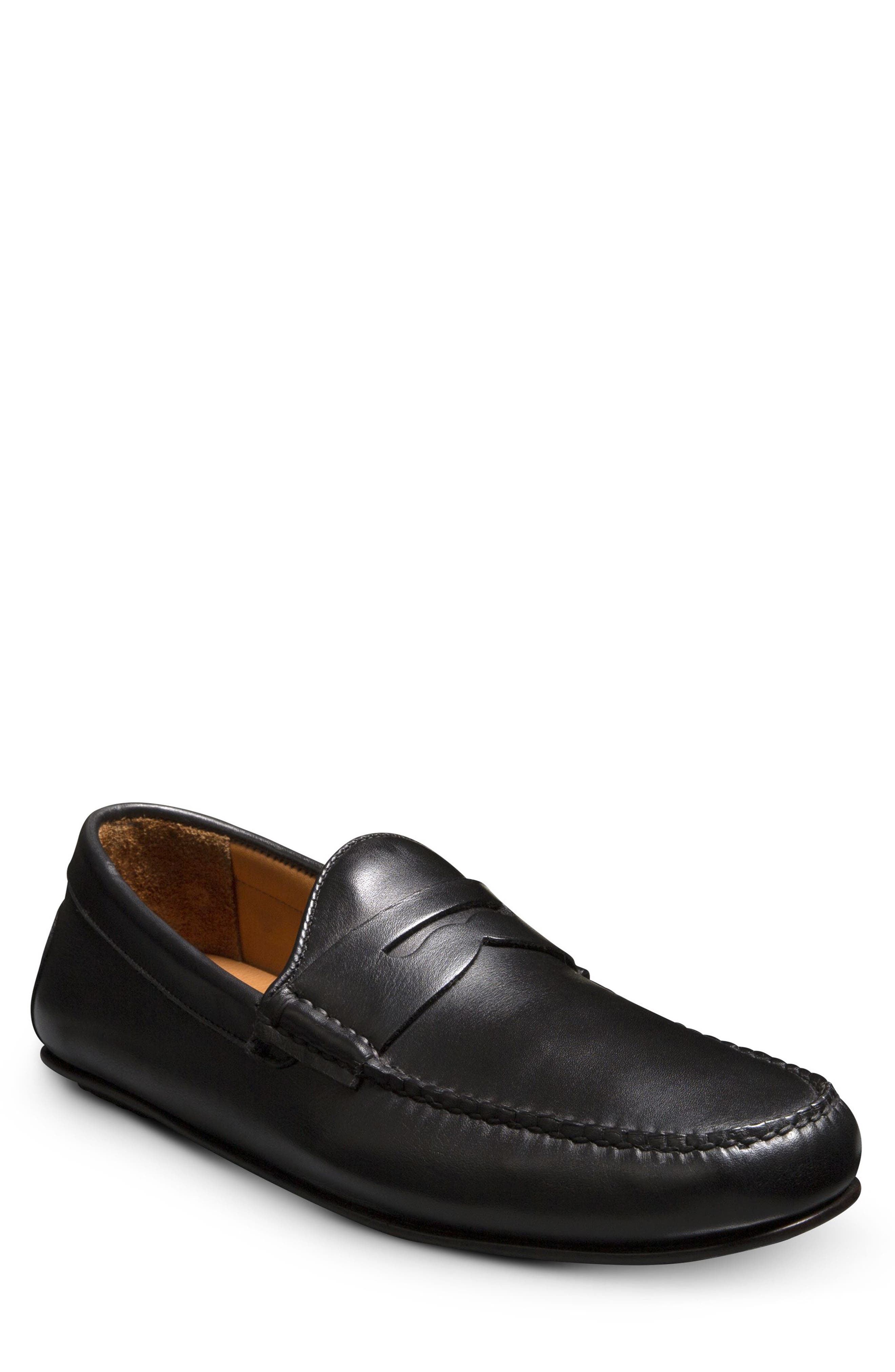 Allen Edmonds Supersport Moc Toe Penny Loafer, Main, color, Black