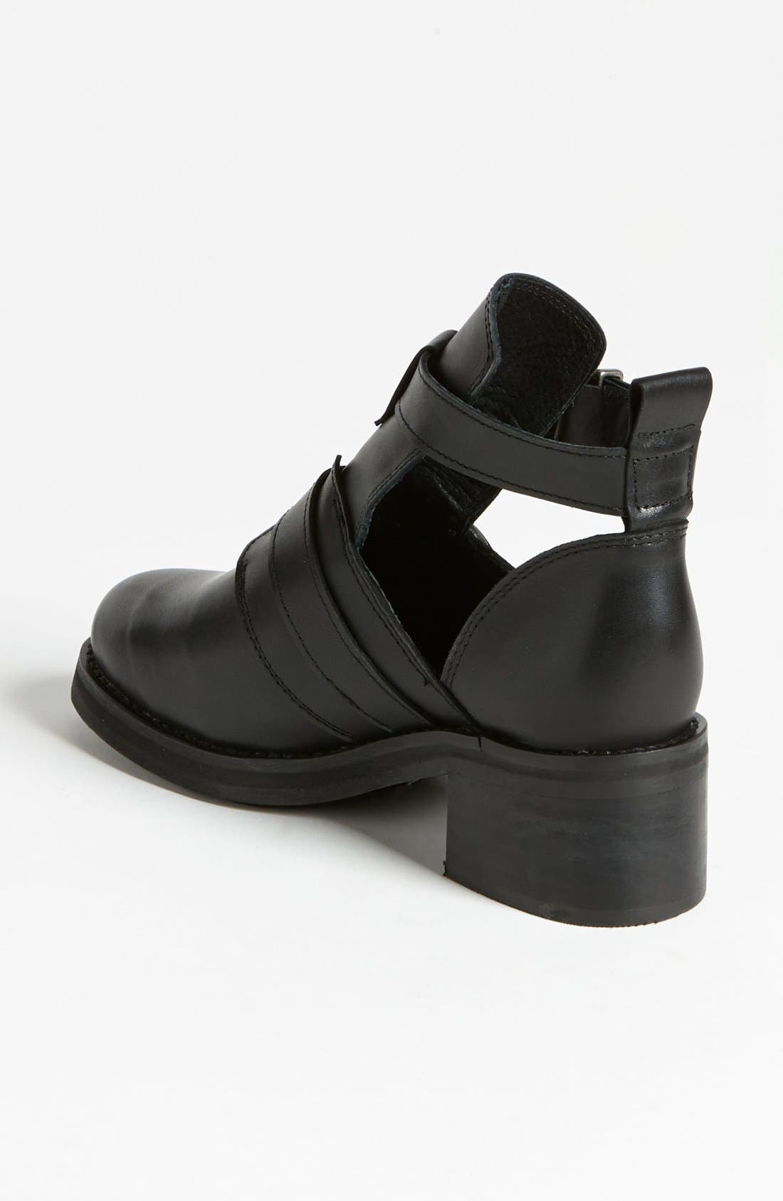 'Arabel' Cutout Boot, Alternate, color, BLACK