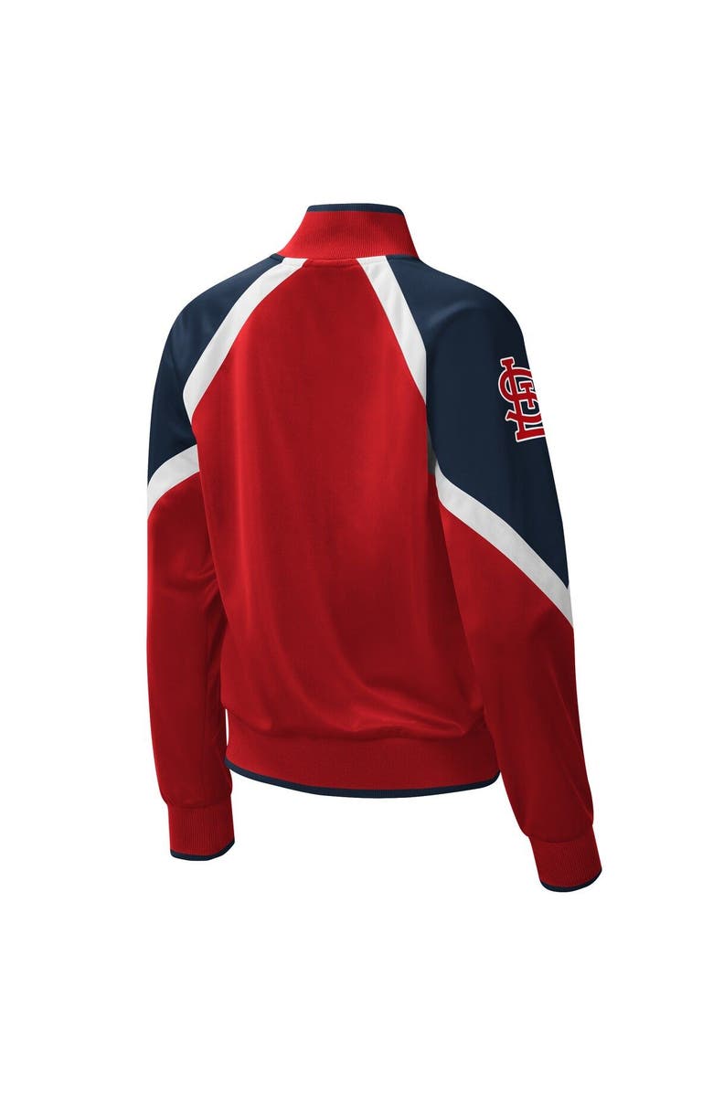 STARTER Women's Starter Red St. Louis Cardinals Touchdown Raglan Full-Zip Track Jacket, Alternate, color, Red