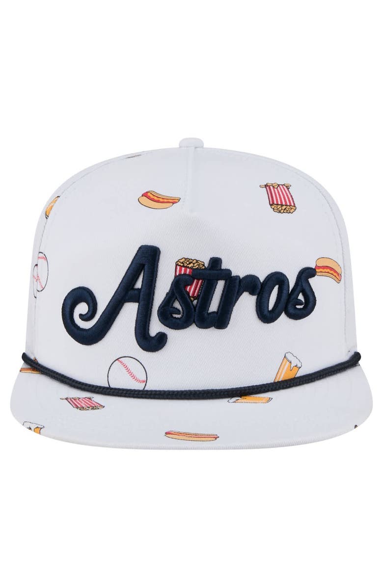 New Era Men's New Era White Houston Astros Team Cheer Rope 19TWENTY Adjustable Hat, Alternate, color, White