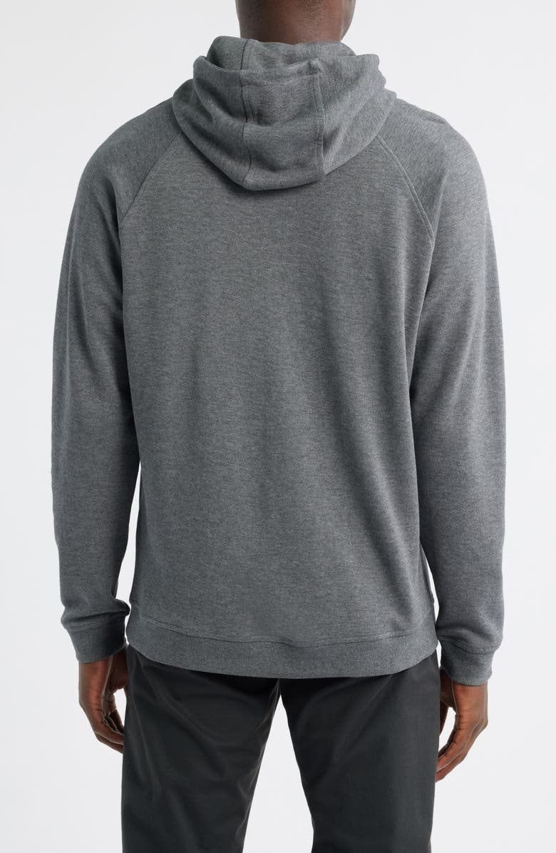 Peter Millar Crown Comfort Piqué Hoodie, Alternate, color, Charcoal