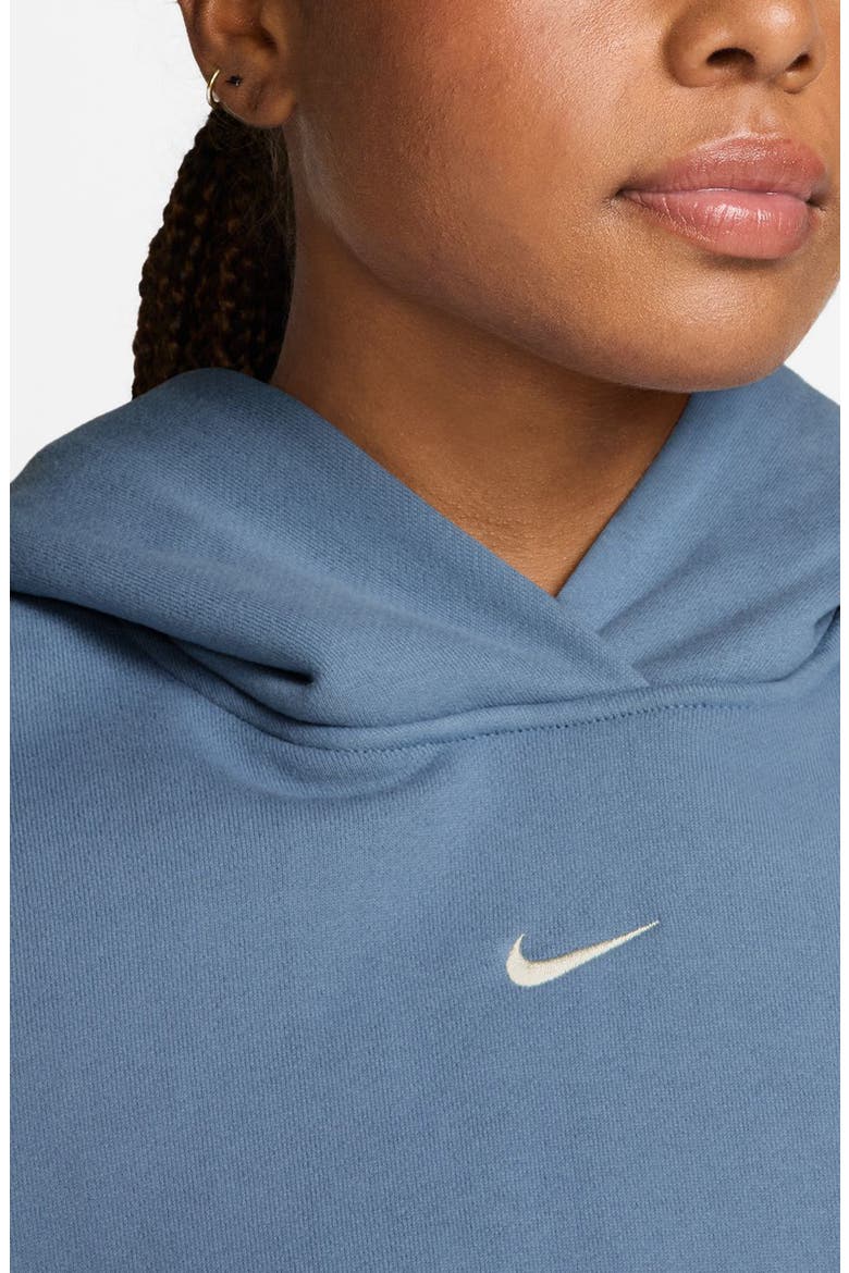 Sportswear Oversized Cropped Fleece Hoodie, Alternate, color, 486 WORKBL/ SAIL