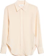 Victoria Beckham Slim Fit Silk Button-Up Shirt