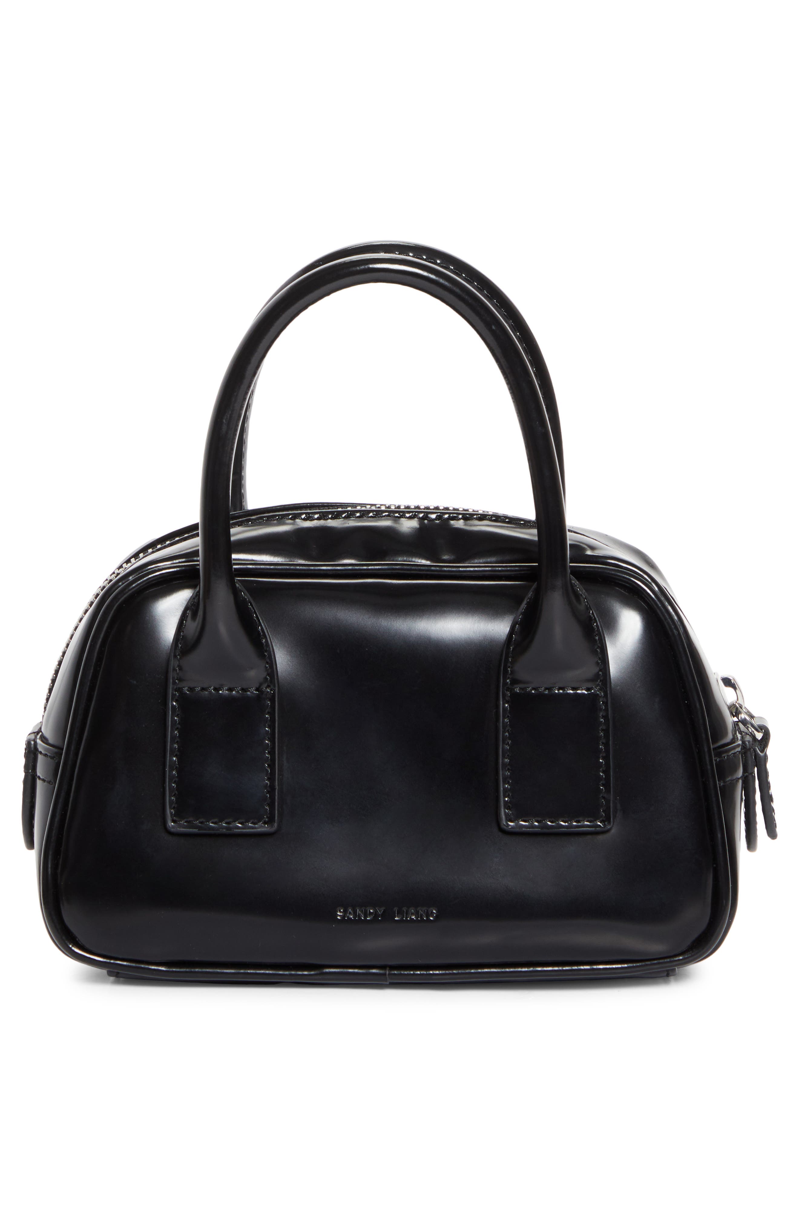 Sandy Liang Secure Leather Top Handle Bag, Alternate, color, 