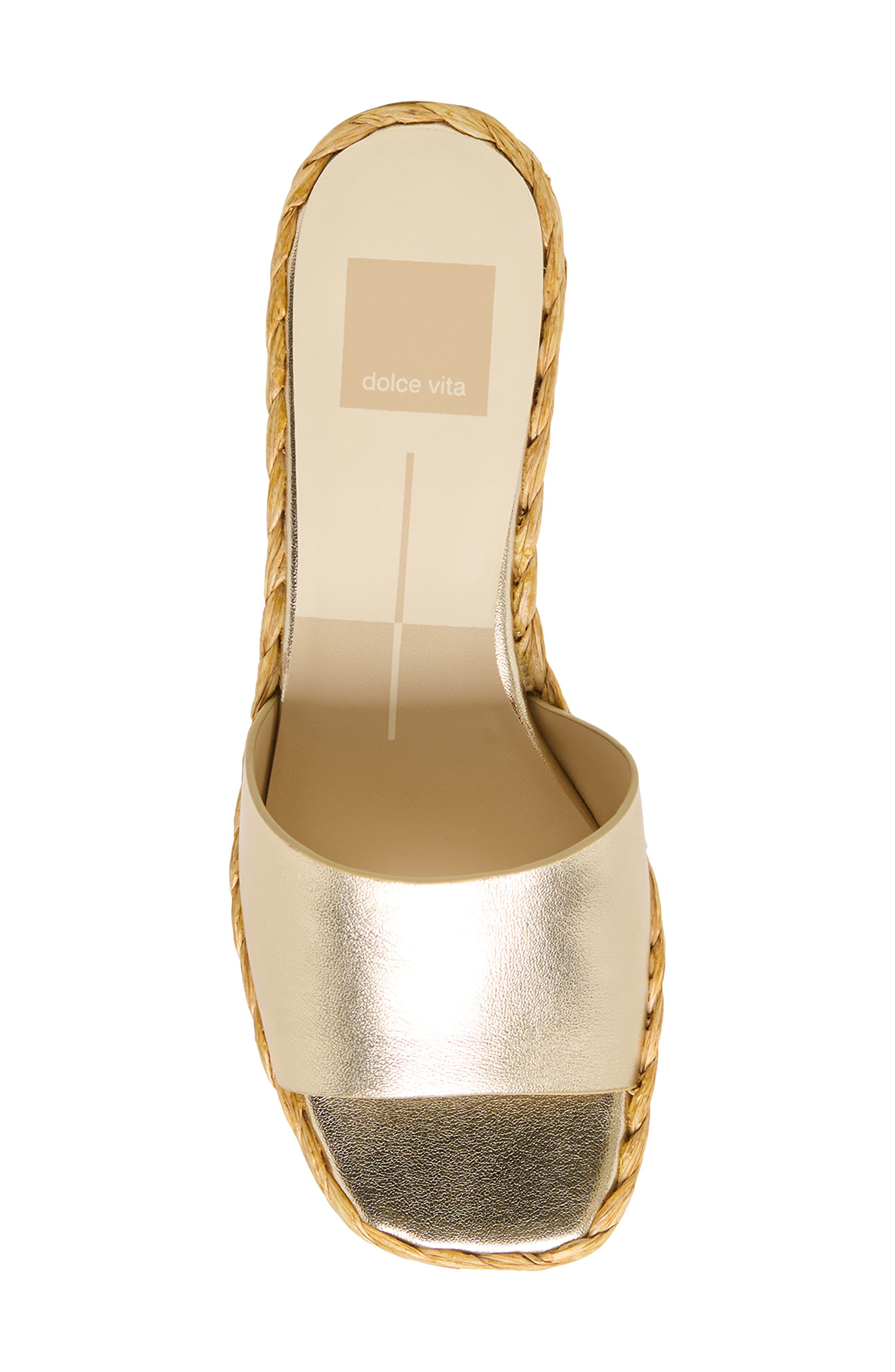 Dixi Slide Sandal, Alternate, color, PLATINUM LEATHER