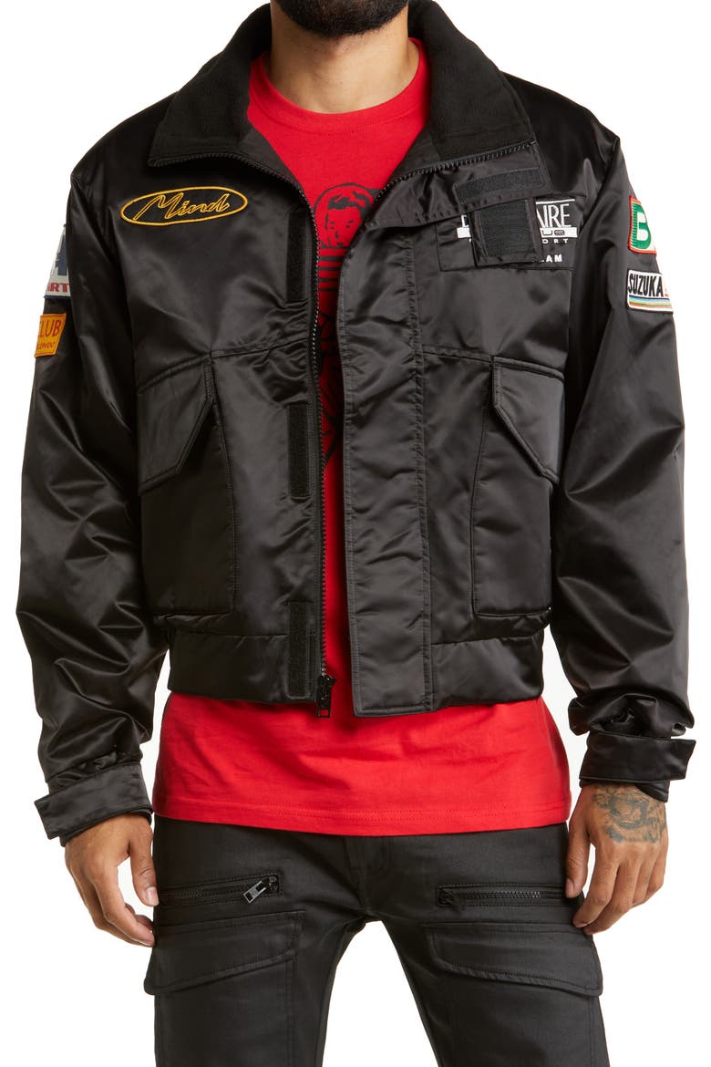 BB Ignite Nylon Racing Jacket, Main, color, BLACK