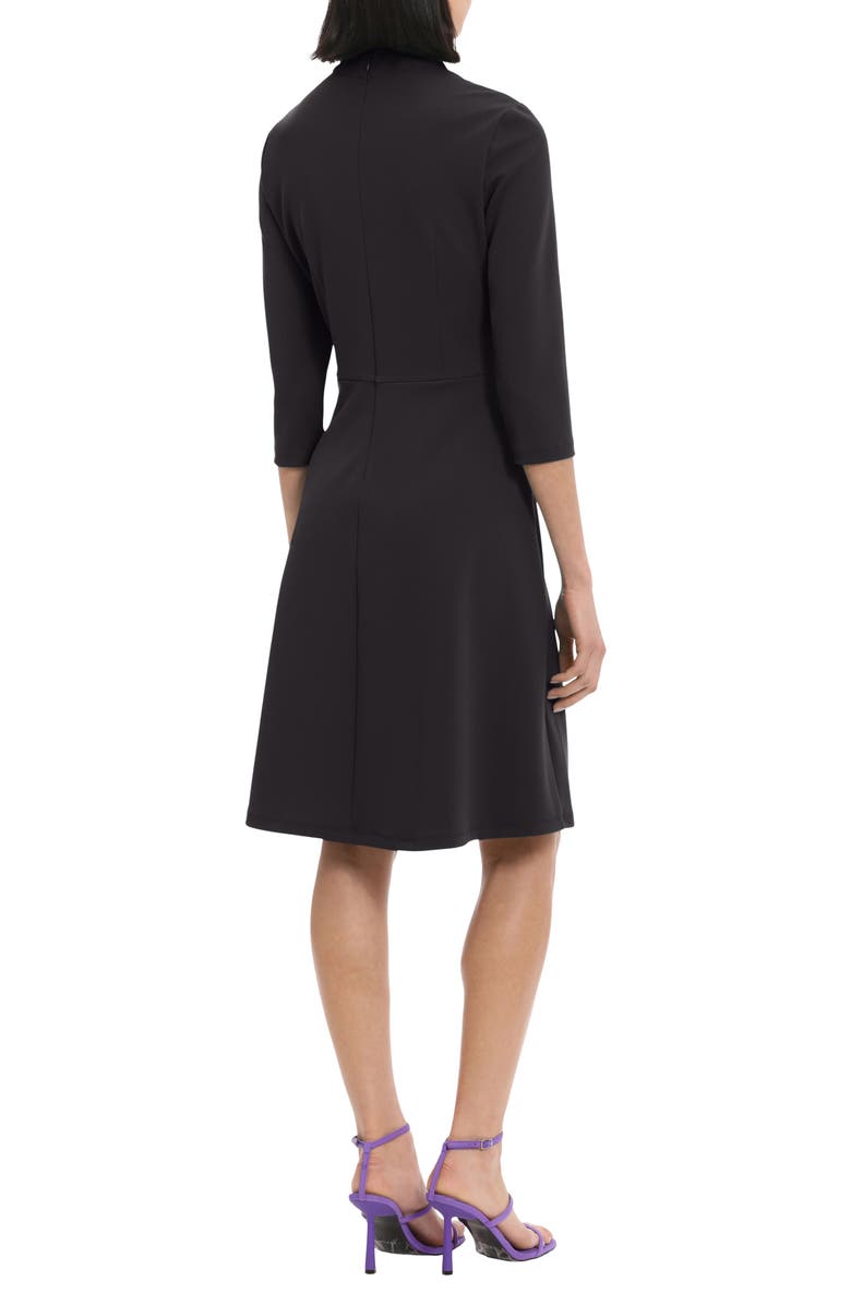 DONNA MORGAN FOR MAGGY Twist Neck Fit & Flare Dress, Alternate, color, Black