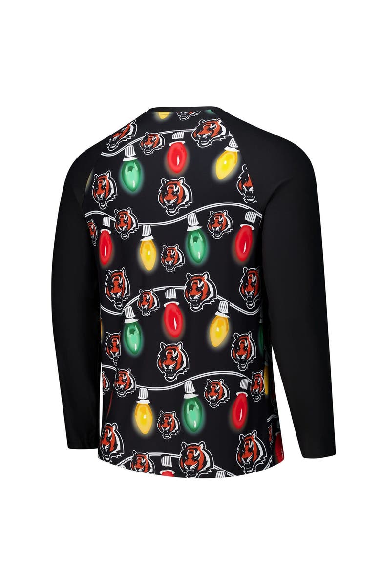 CONCEPTS SPORT Men's Concepts Sport  Black Cincinnati Bengals Garland Knit Raglan Long Sleeve T-Shirt and Pants Set, Alternate, color, Black