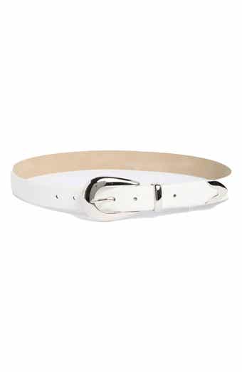 Vince Camuto Curved Buckle Faux Leather Belt
