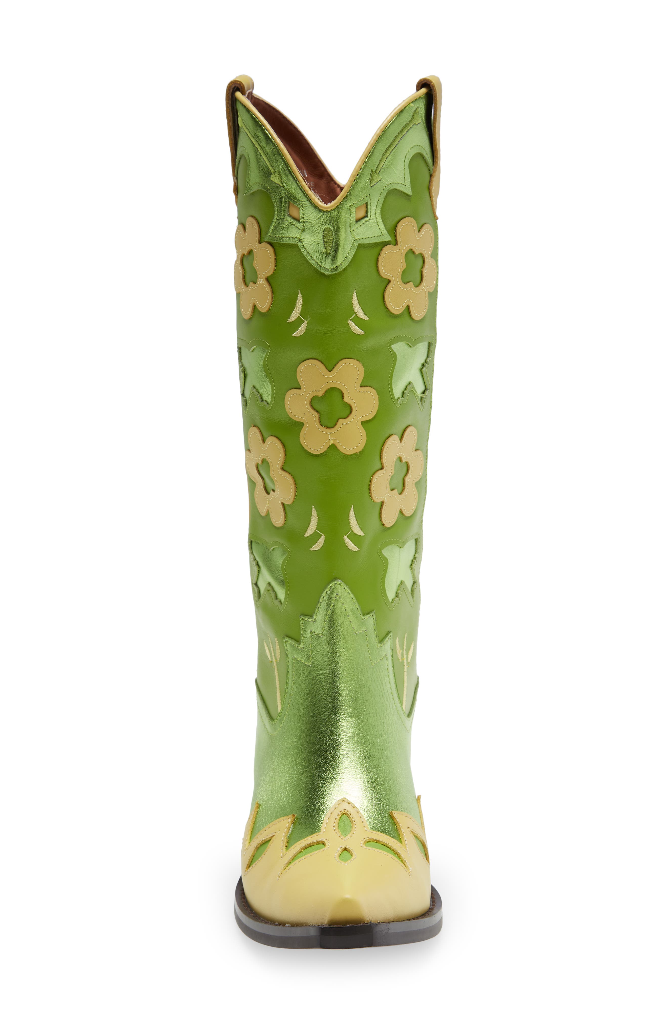 Looney Patch Western Boot, Alternate, color, GREEN