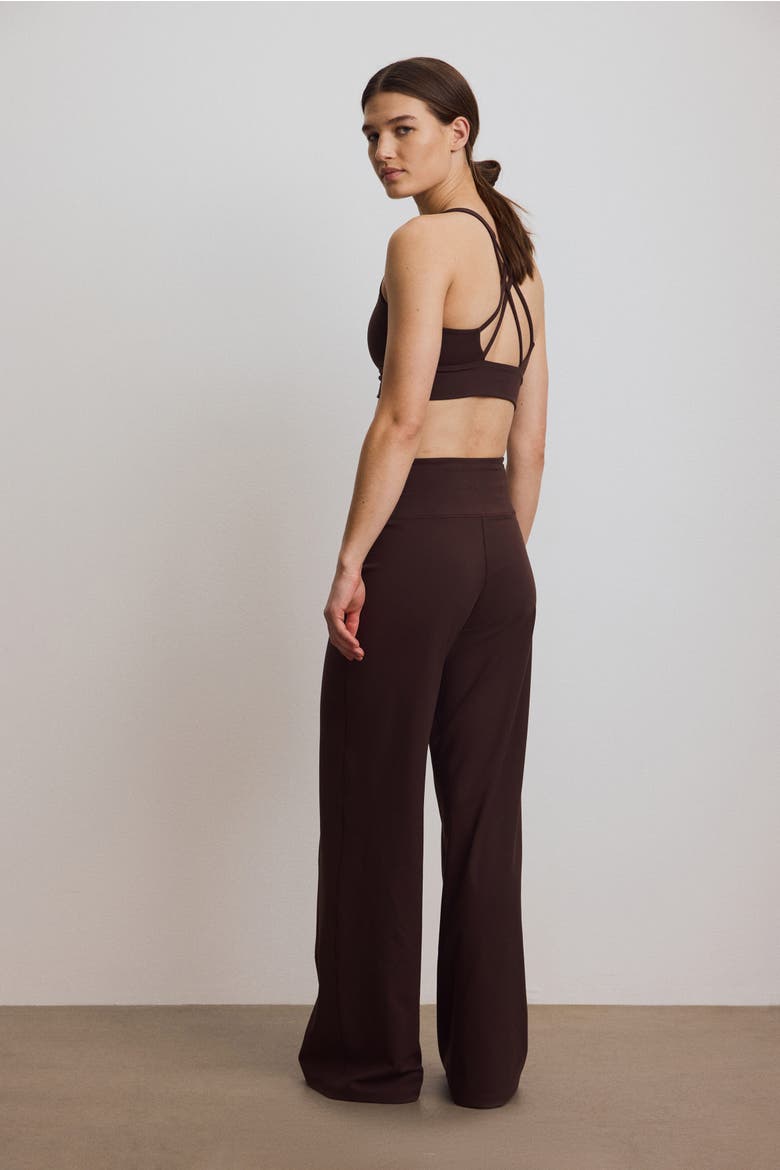 Wide-Leg Sports Leggings With Softmove, Alternate, color, Warm brown