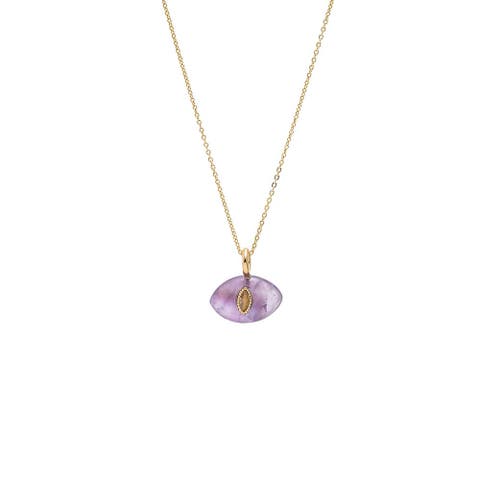 Evil Eye Natural Stone Pendant Necklace