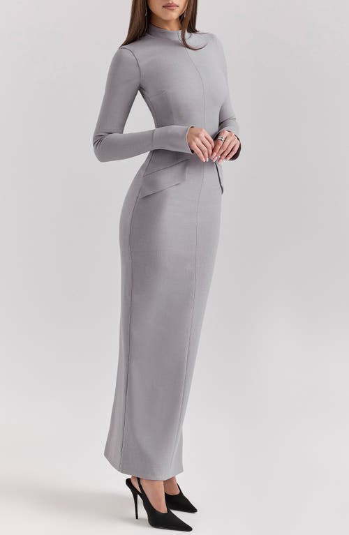 HOUSE OF CB HOUSE OF CB MARIE LOUISE MOCK NECK LONG SLEEVE MAXI DRESS