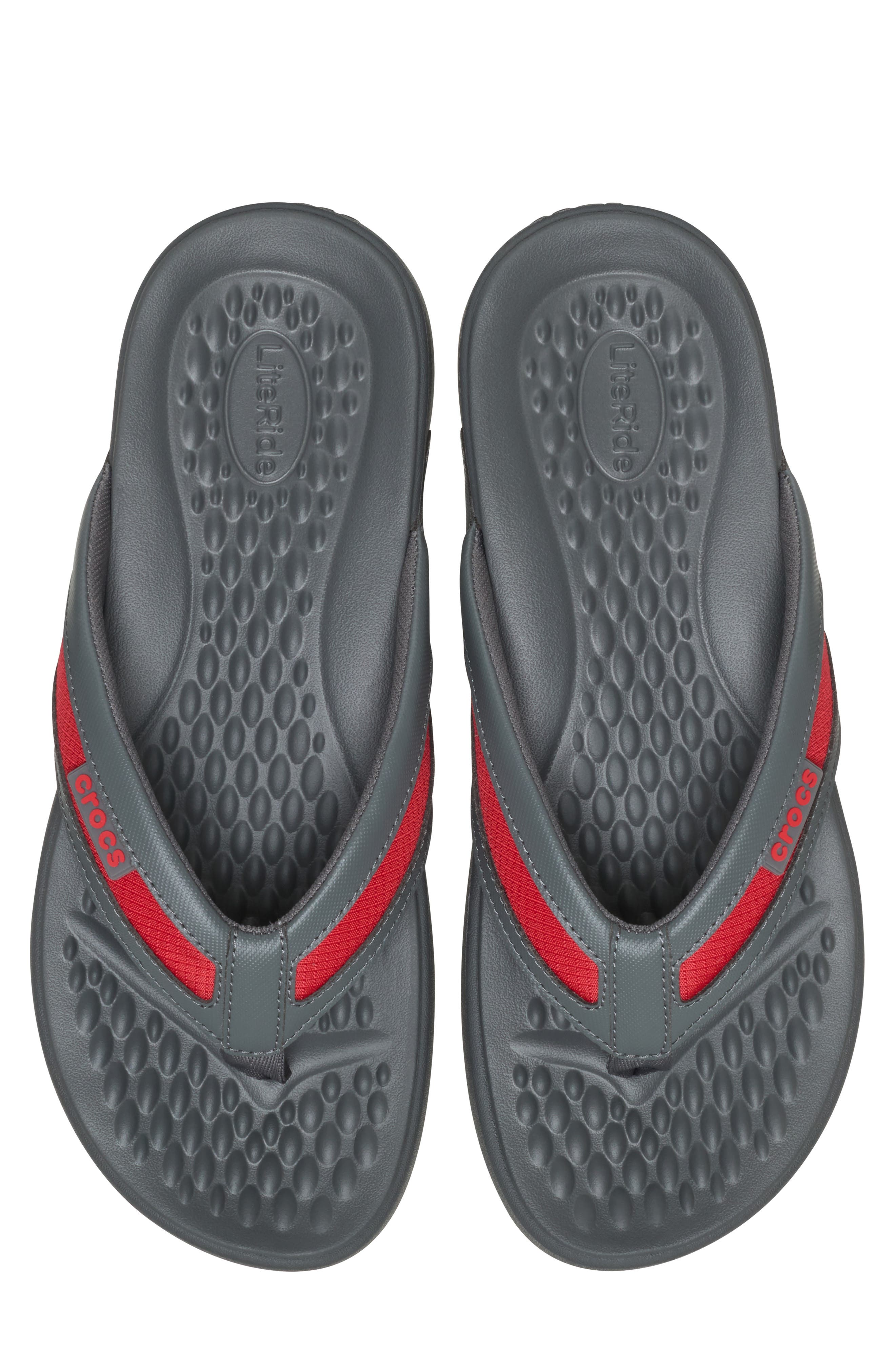Yukon Sport Flip Flop, Alternate, color, SLATE GREY/ FLAME