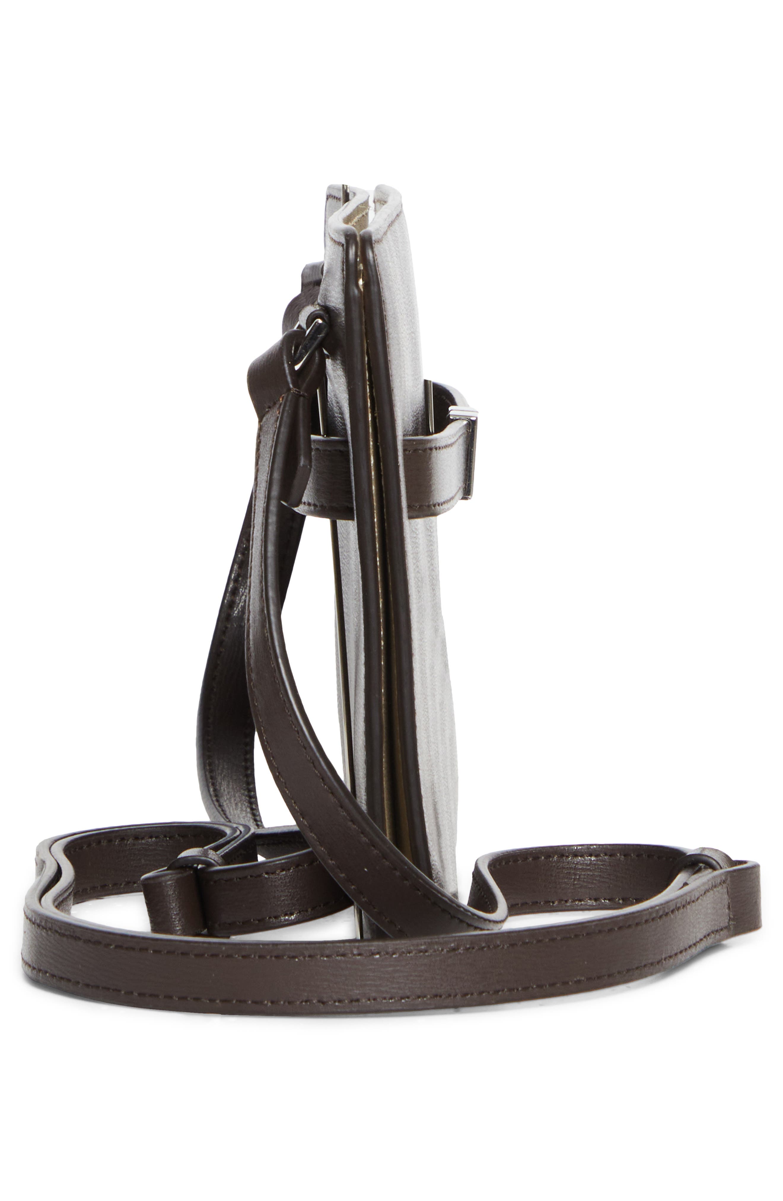 TOTEME Belted Leather Crossbody Bag, Alternate, color, Bark