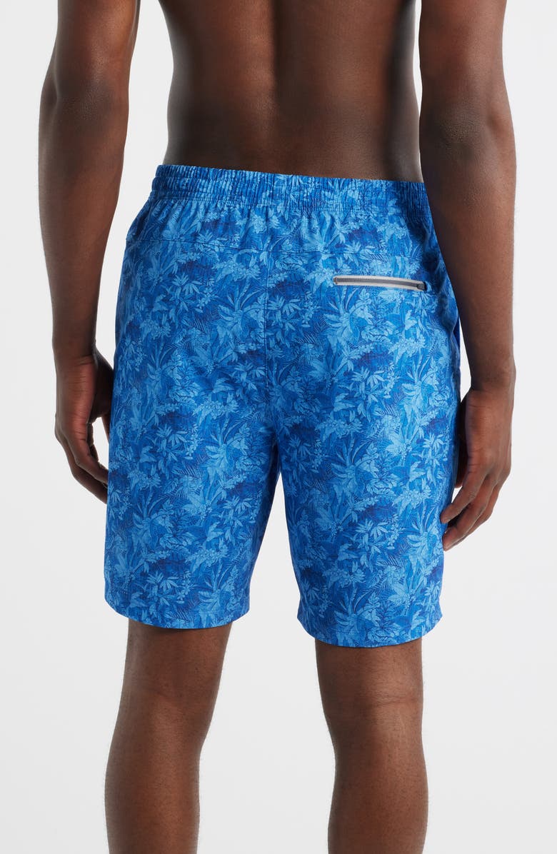 Tommy Bahama Huntington Jungle Swim Trunks, Alternate, color, Cobalt Sea