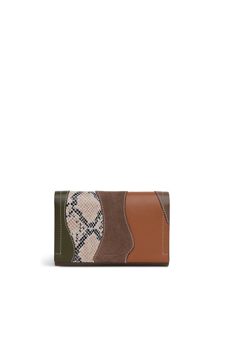 Radley Oak Street - Patchwork Medium Flapover Wallet, Main, color, Coffee
