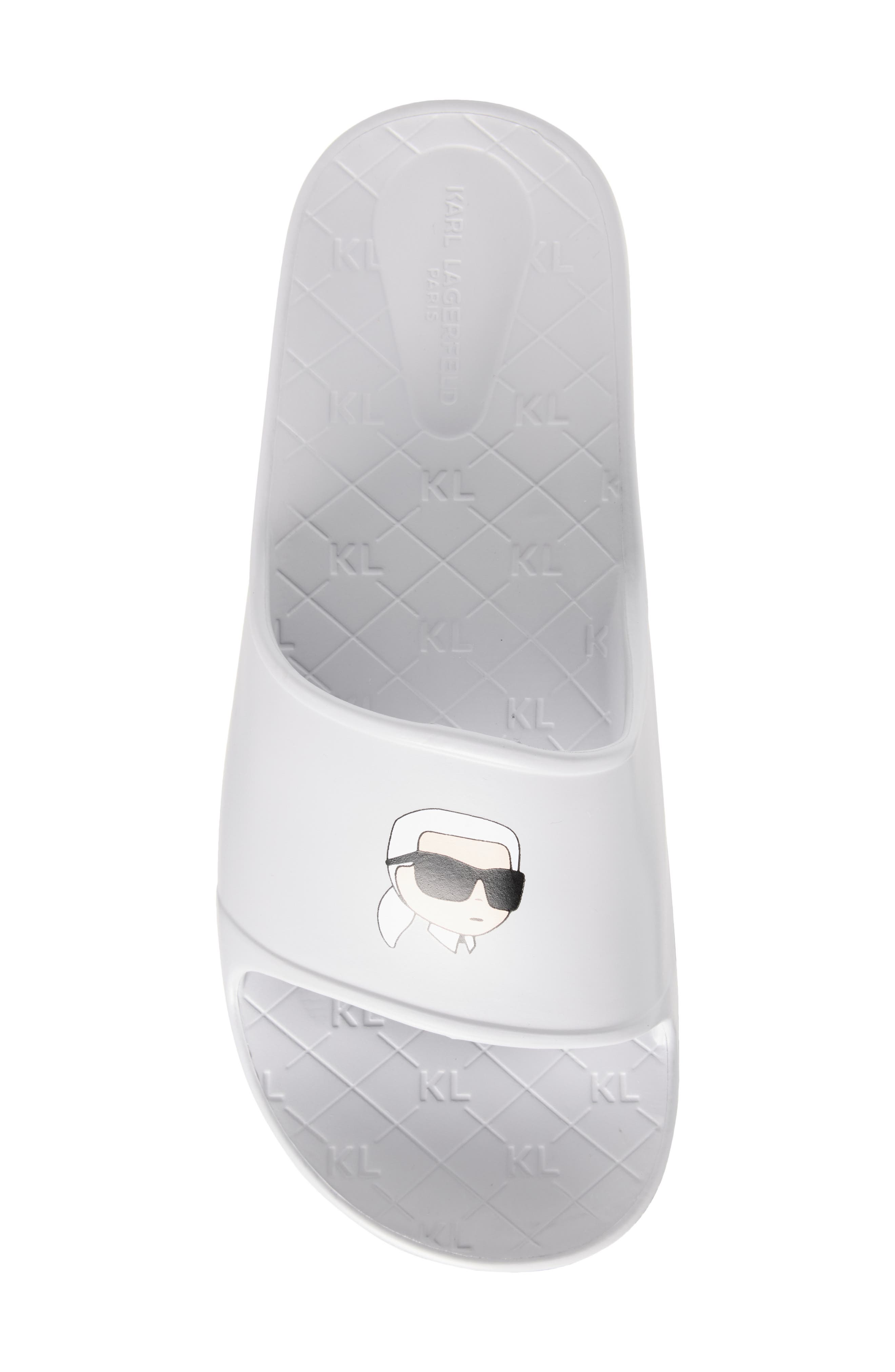 KARL LAGERFELD PARIS Sacha Slide Sandal, Alternate, color, Light Grey