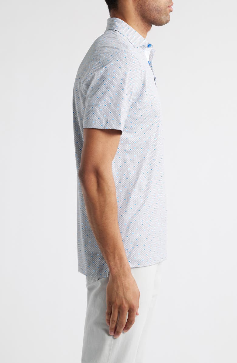 johnnie-O Poppy Microfloral Print PREP-FORMANCE Golf Polo, Alternate, color, Thunder